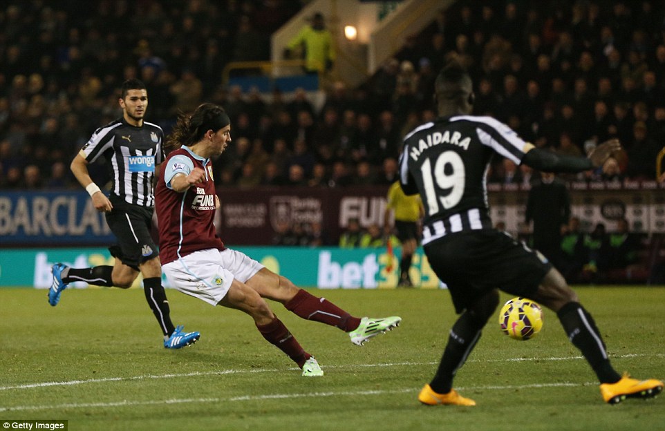 Boyd's second goal of the season gave his side a precious 1-0 lead against in-form Newcastle heading into the break 