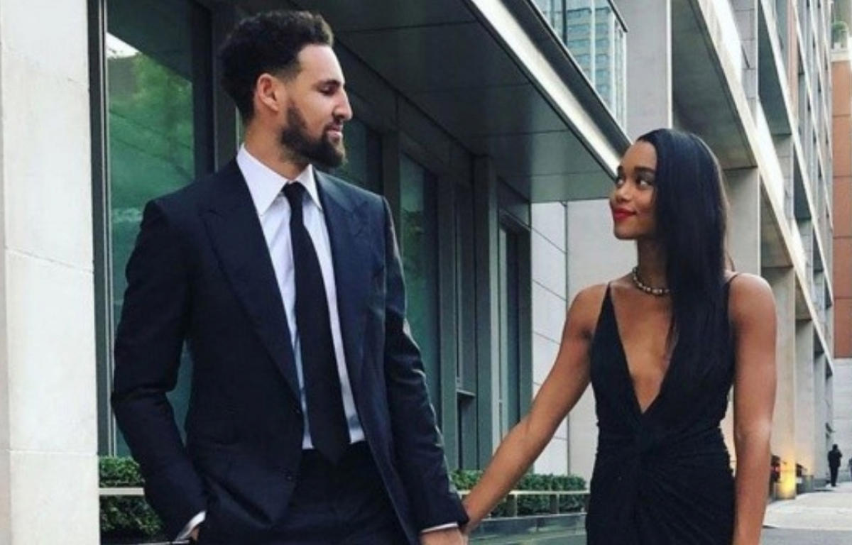 Klay Thompson and Laura Harrier