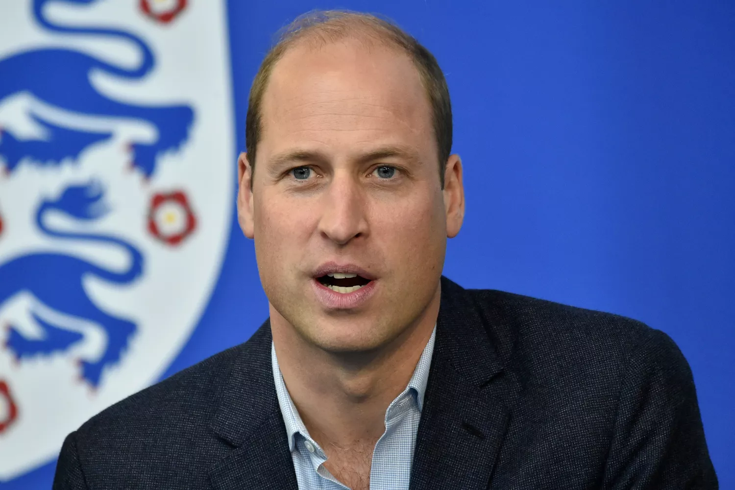 rince William, Prince of Wales during a visit to England's national football centre at St. George's Park to celebrate the 10th anniversary