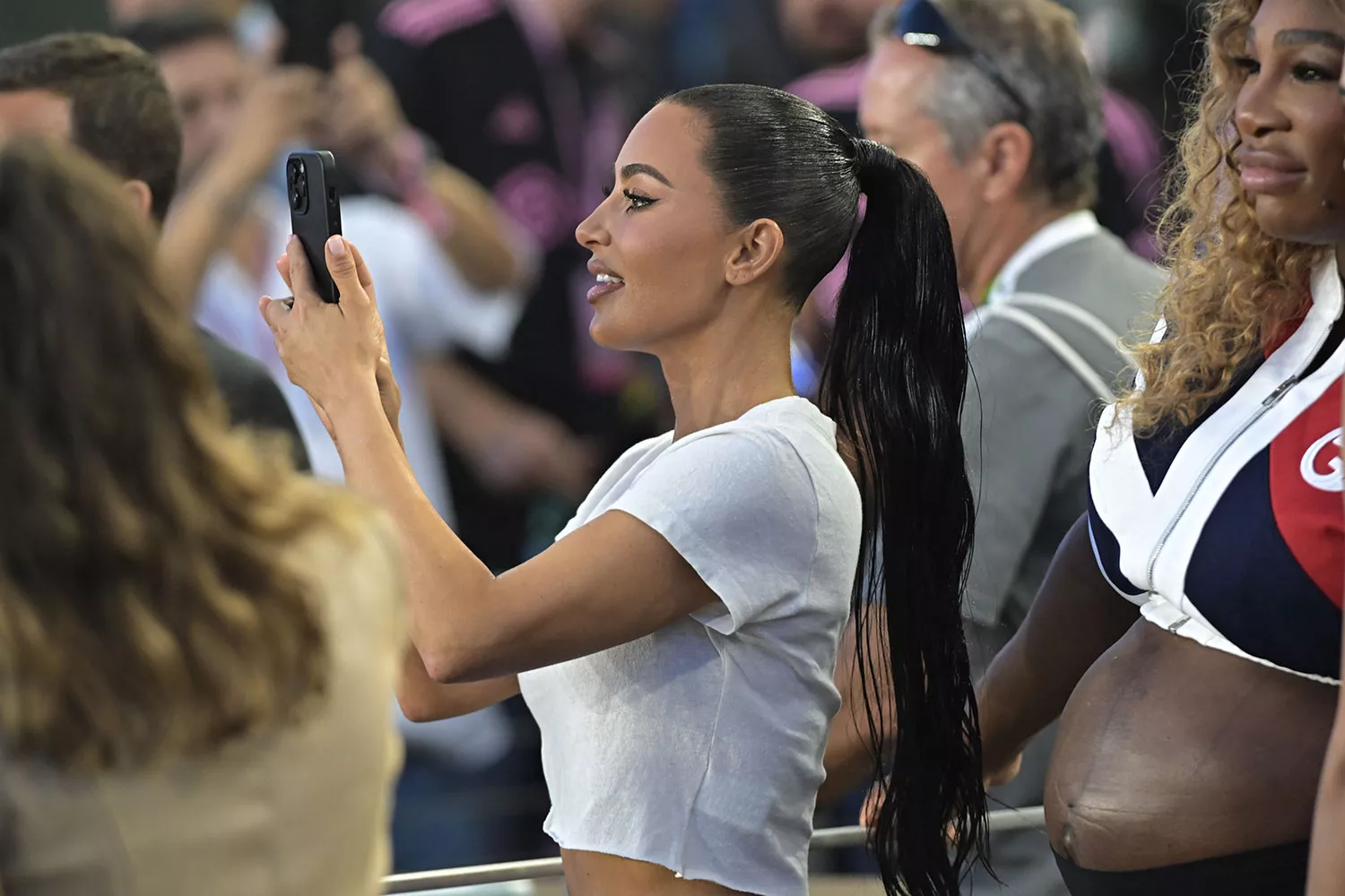 Kim Kardashian during the Club de Futbol Cruz Azul vs. Inter Miami CF, at DRV PNK Stadium on July 21, 2023 in Fort Lauderdale, Florida Club de Futbol Cruz Azul v Inter Miami CF, Leagues Cup football match