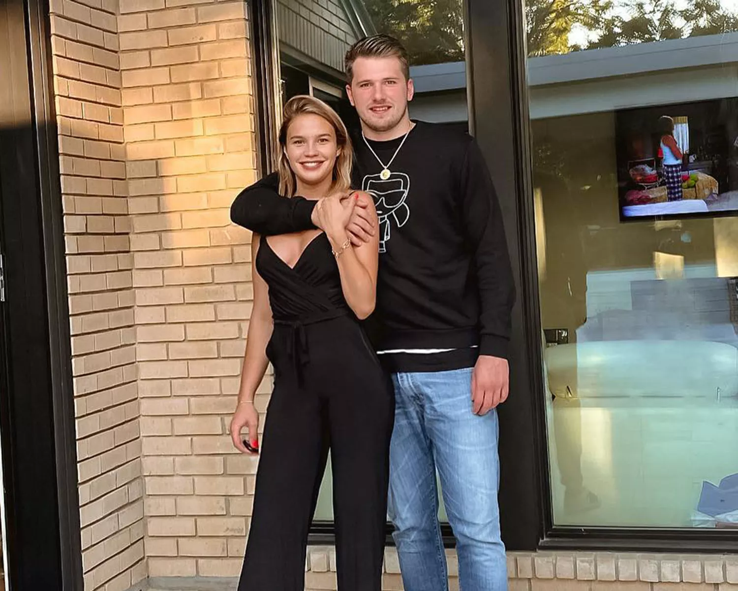 Luka Dončić and Anamaria Goltes