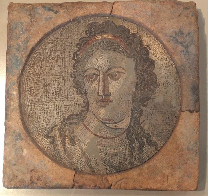Mosaic of Mnemosyne, in the National Archaeological Museum of Tarragona