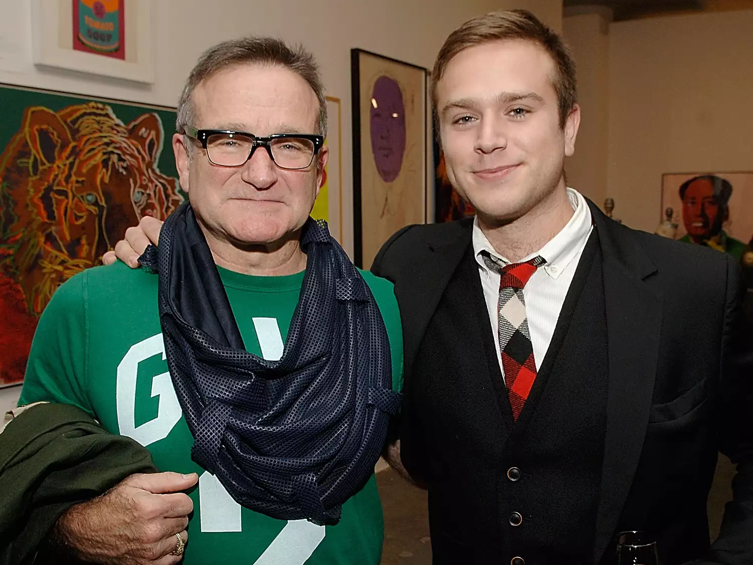 Robin Williams and Zak Williams attend the Timo Pre Fall 2009 Launch with Interview Magazine