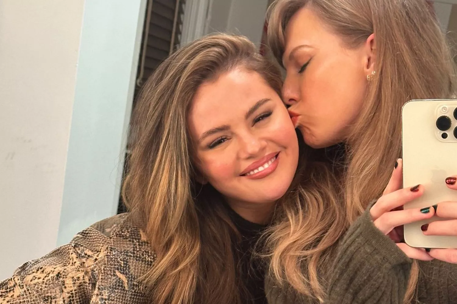 Taylor Swift Kisses Selena Gomez on Cheek in Behind-the-Scenes Photo from Birthday Celebrations