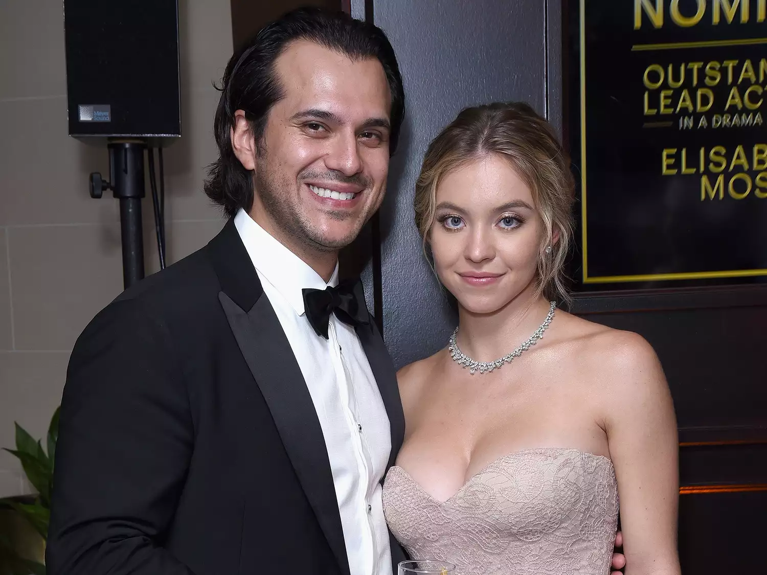 Sydney Sweeney and Jonathan Davino attend Hulu's 2018 Emmy Party at Nomad Hotel Los Angeles on September 17, 2018. 