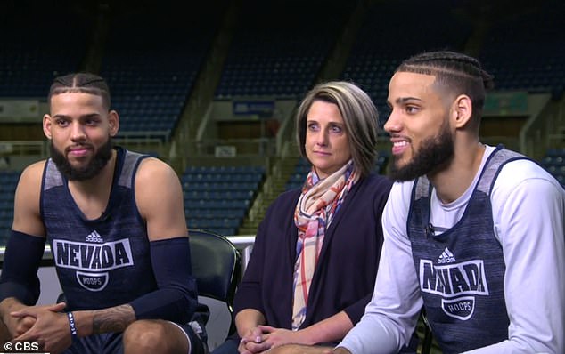 Proud mom: Bennett spoke about how proud she was of her two sons as they are set to compete in March Madness with the Nevada Wolf Pack
