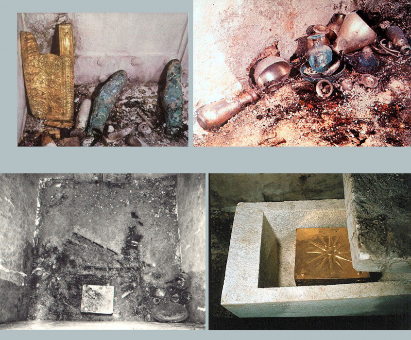 The interior of the tomb of Philip in the first photographs.