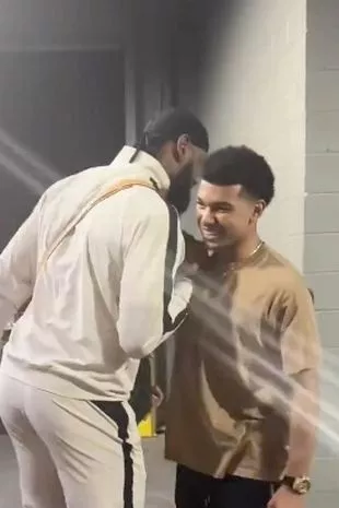 Jamal Murray shared a clip of LeBron James embracing his younger brother