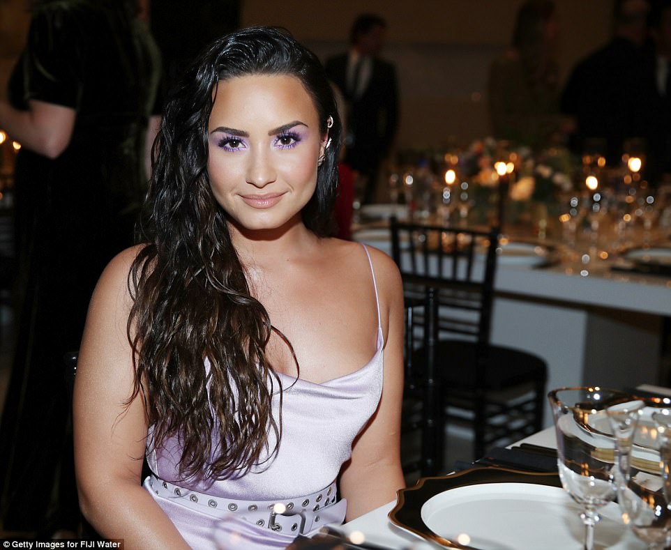 Big show: Lovato was a guest of honor at the event that included dinner and a show