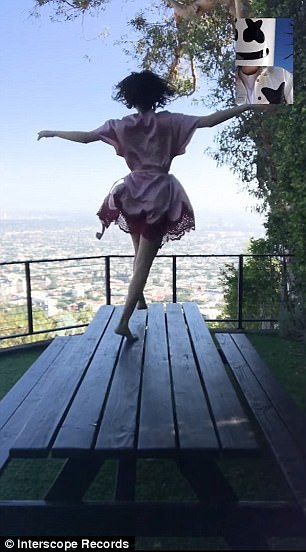 Fancy free: She began dancing on the table