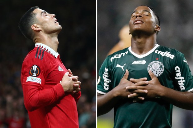 Brazilian wonderkid Endrick hints at sensational Man Utd transfer after  copying Cristiano Ronaldo's goal celebration | The Sun