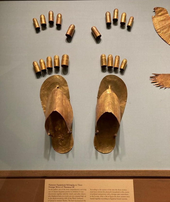 I found out today that Egyptians used to wear golden sandals and toe caps. F**kin drip