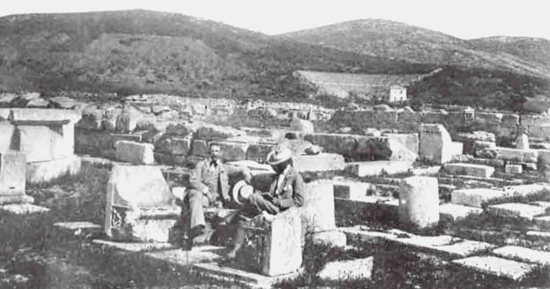 Panagis Kavvadias in the sanctuary of Asklepios in 1900