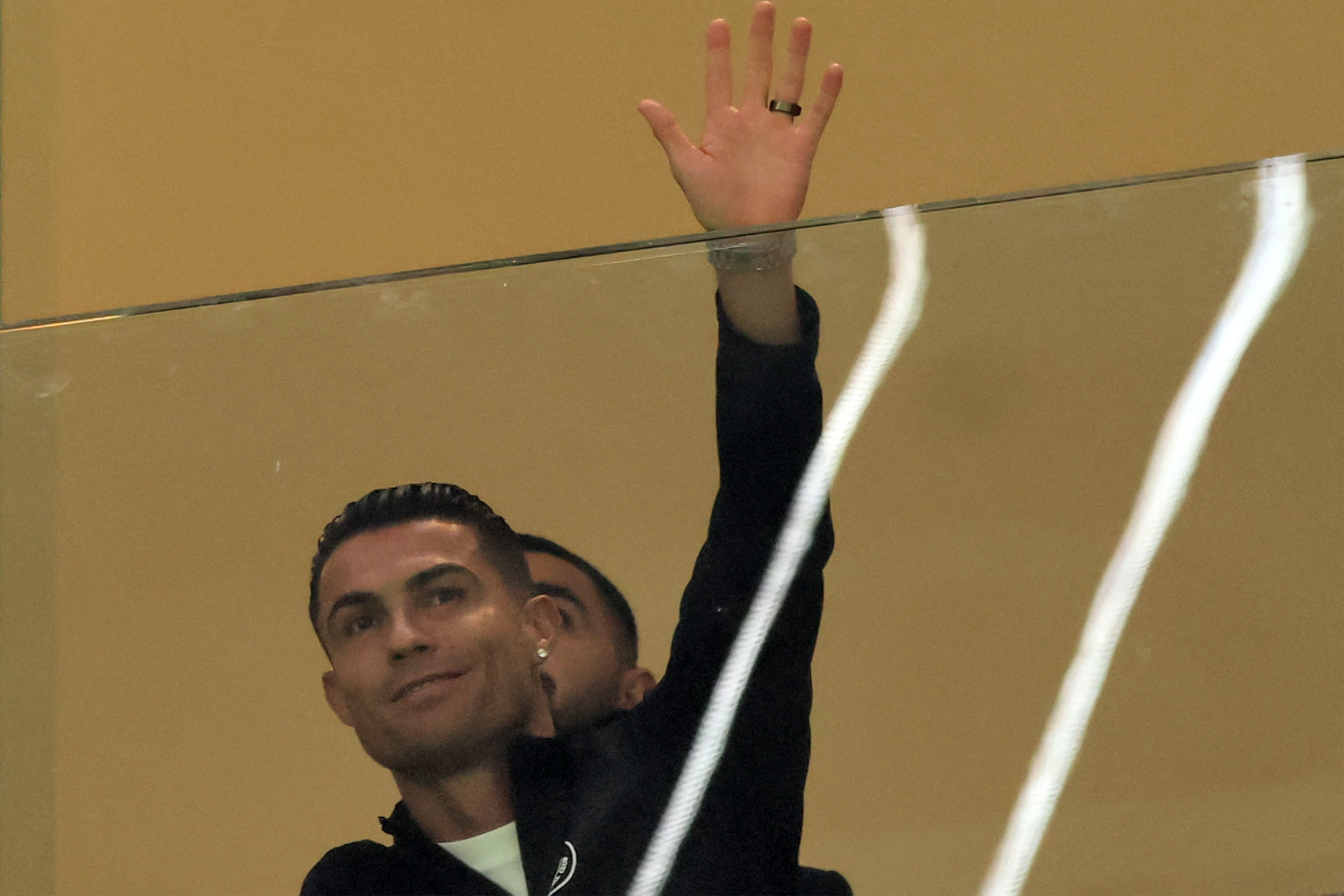 Cristiano Ronaldo was forced to watch from the stands