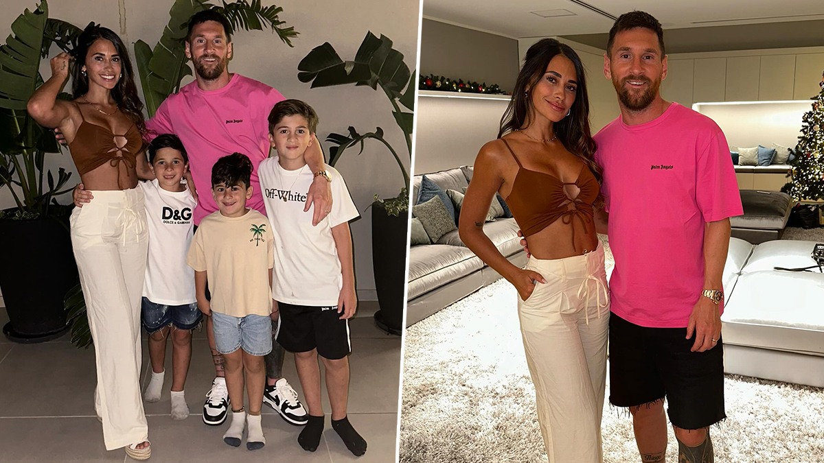 Feliz 2024!' Lionel Messi Celebrates New Year With Wife Antonela Roccuzzo and Kids, Shares Pictures on Instagram | LatestLY