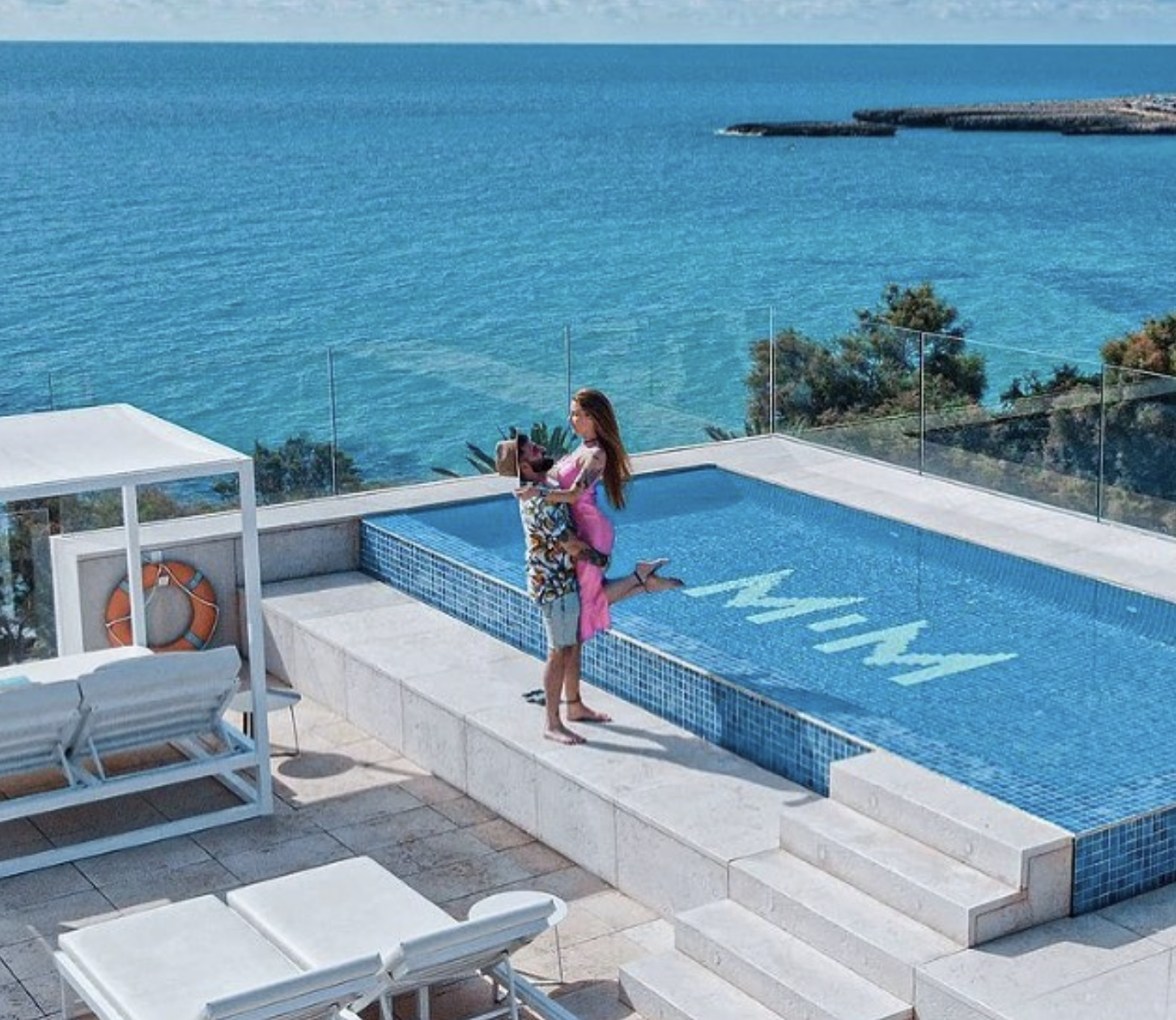 The hotels boasts two swimming pools and amazing views