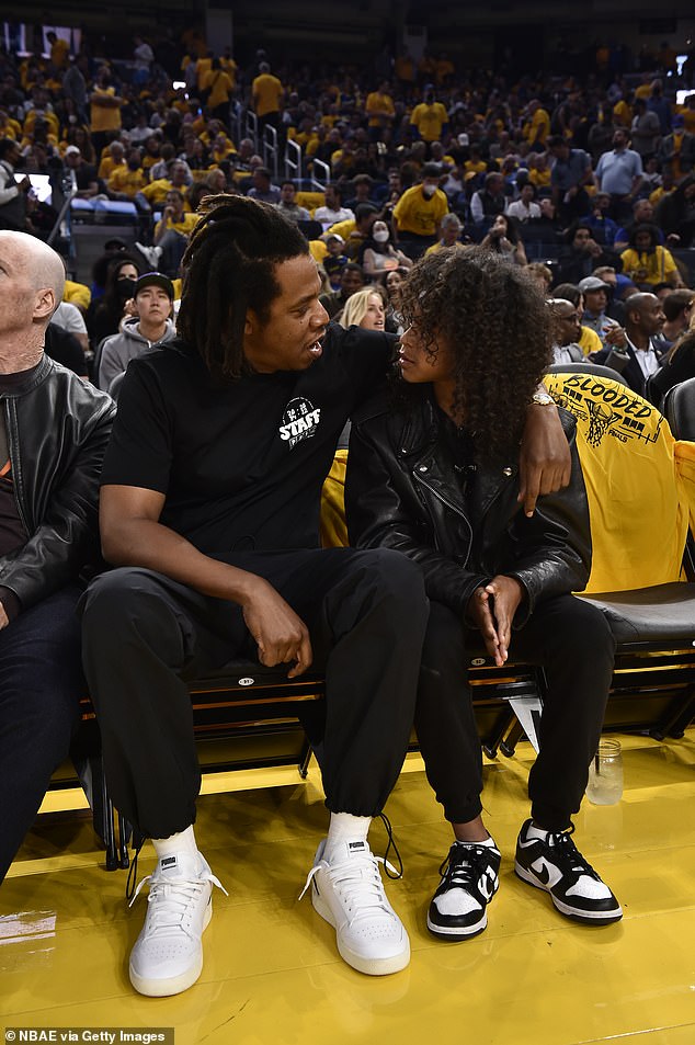 Family fun: The father and daughter have past enjoyed sporting events, as they were seen earlier this year attending Super Bowl LVI at Inglewood, California's SoFi Stadium