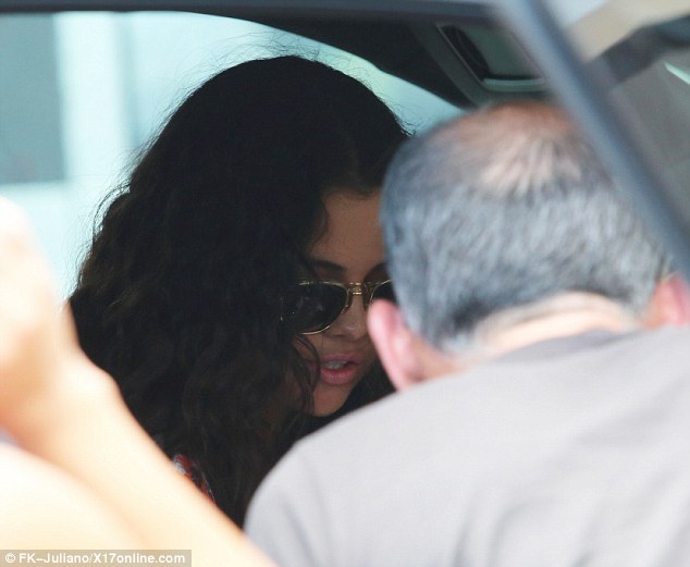 Blame game: Selena tweeted after the incident that she was distracted by paparazzi