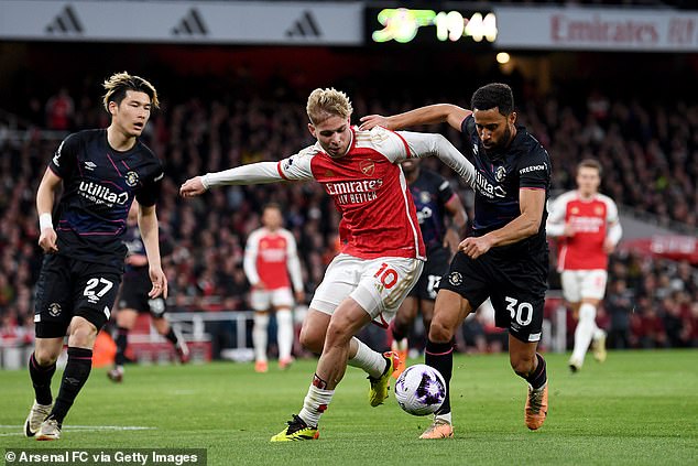 Emile Smith Rowe's pressing was crucial to Arsenal's first-half dominance and led to their opening goal before he assisted the second