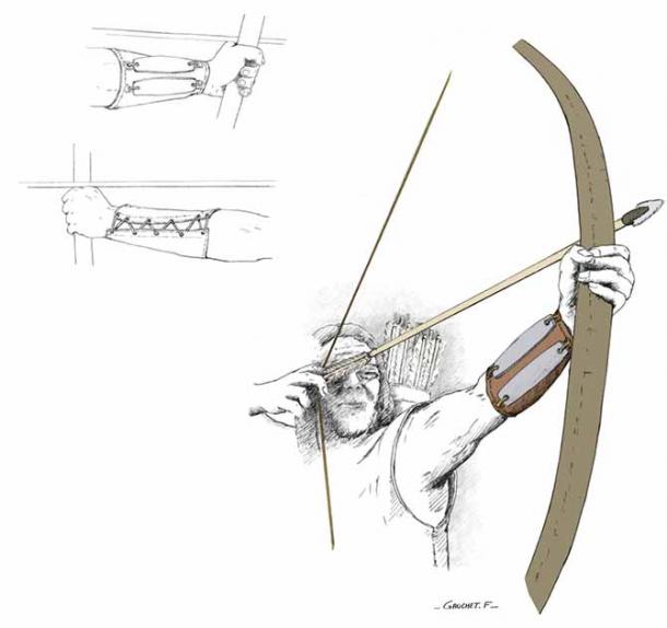 Graphic Reconstruction of the archer's finery.