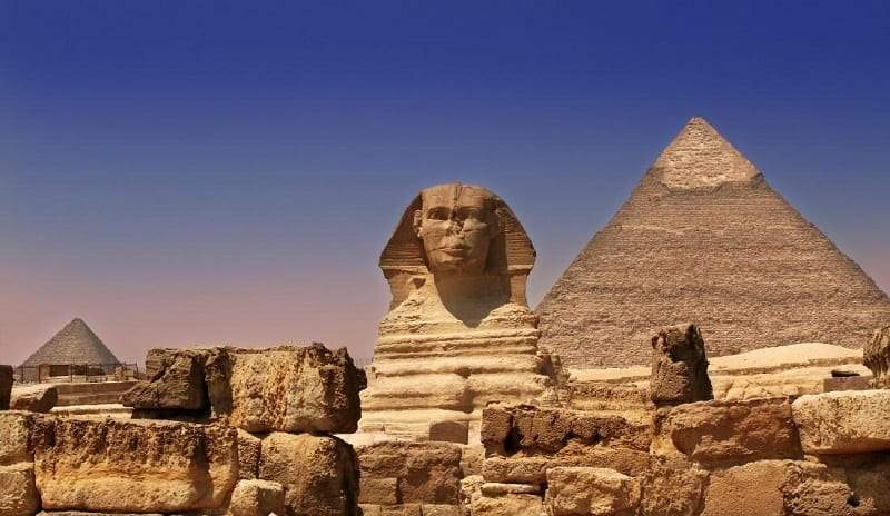 The Sphinx and the Great Pyramid of Khafre