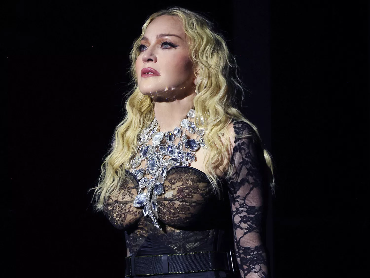 Madonna performs during The Celebration Tour at The O2 Arena on October 15, 2023 in London, England. 