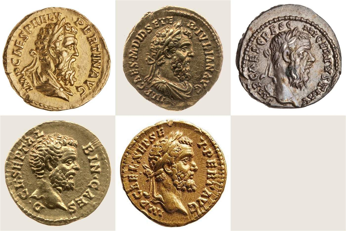 roman emperor coin heads