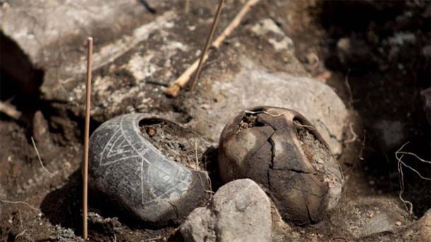 Ceramic bowls were discovered within the Pacopampa tomb in Peru. (Peru’s Ministry of Culture)