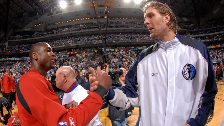 Dwyane Wade and Dirk Nowitzki