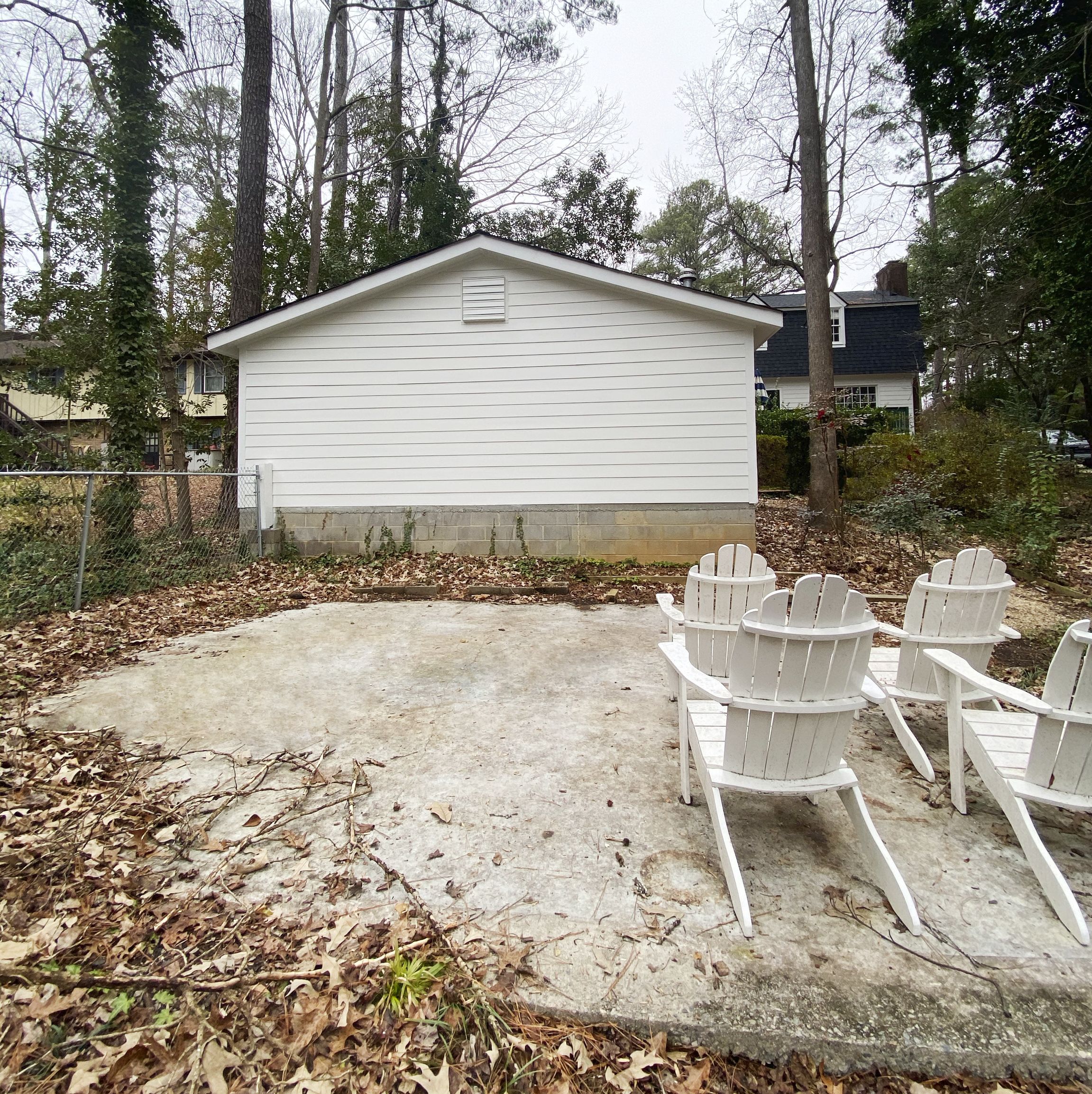 before image of backyard