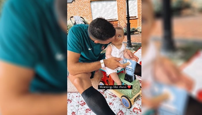 Cristiano Ronaldo relaxes with family after Portugals shock defeat to Georgia