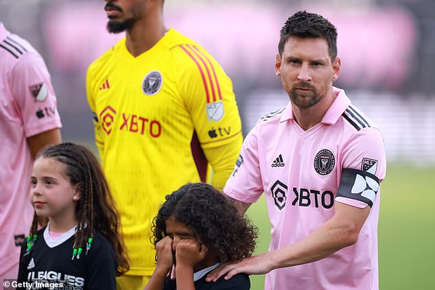 Messi put his hands on Asahd's shoulders when he noticed the boy was in tears