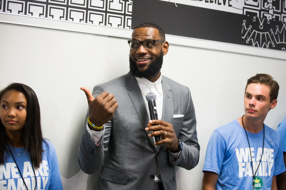 Students at LeBron's 'I Promise' school got their bikes last night