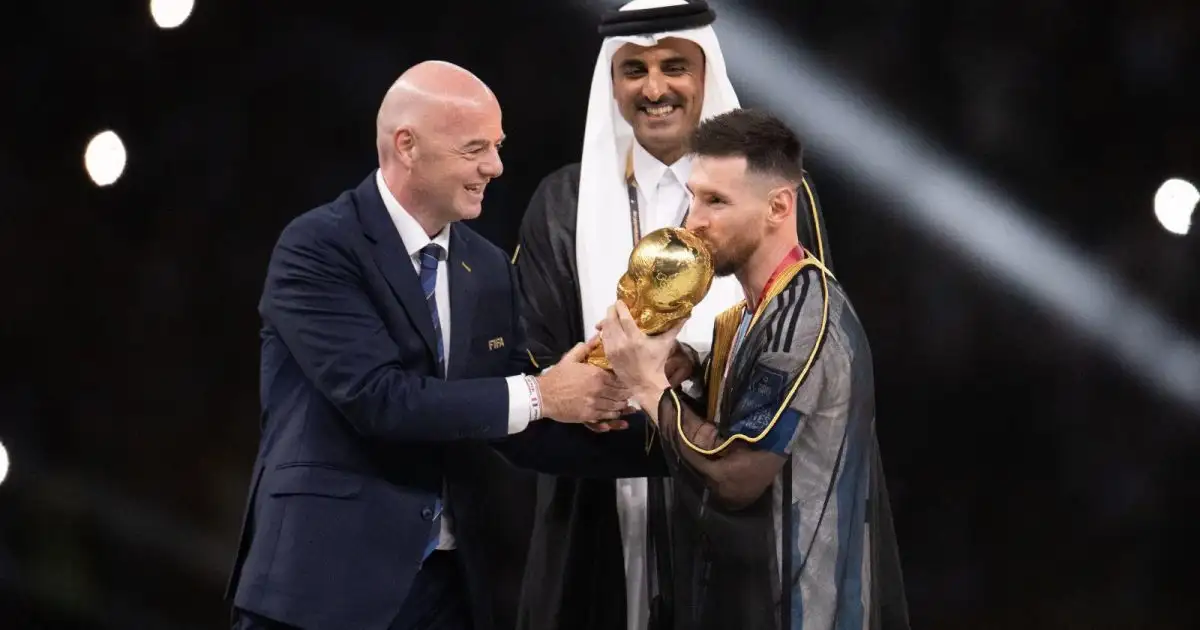 Lineker aims dig at Gianni Infantino as BBC pundits rage at Messi's 'little  robe' for World Cup trophy lift