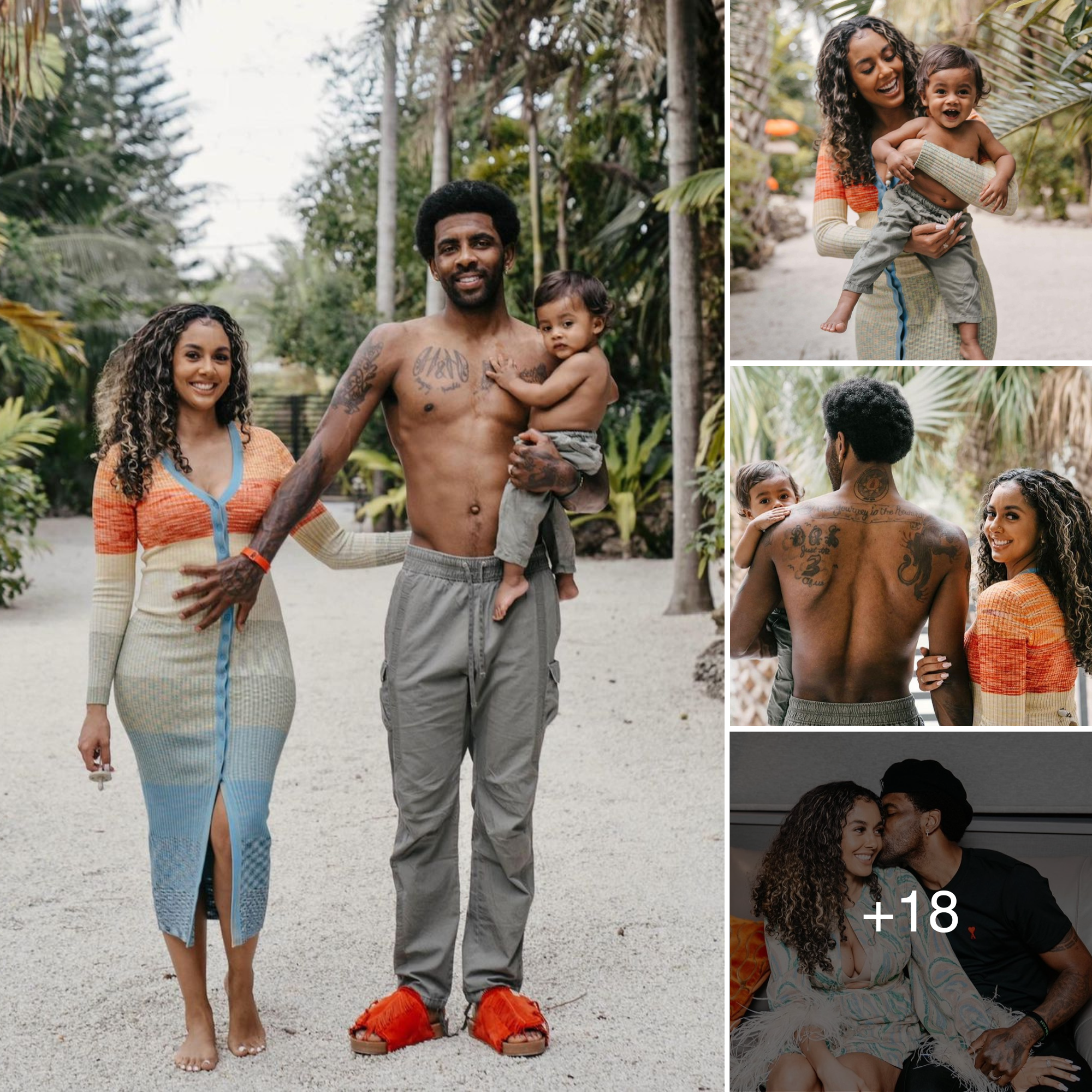 Kyrie Irving shares happy moments with his wife and son, announcing he's about to welcome his second child