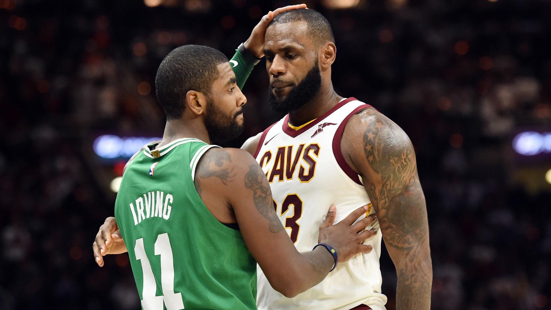 Boston Celtics' Kyrie Irving coy on possible reunion with LeBron James |  NBA.com