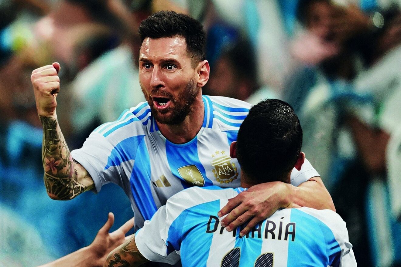 Lionel Messi sporting Argentina&apos;s new national team kit.