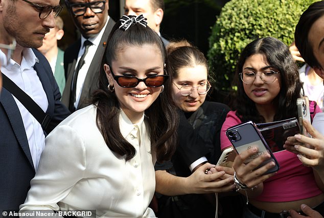 Rare: In a roof top meeting with influencers, Selena expounded on the meaning behind the name of her brand. 'The word ¿rare¿ to me means so much, because I think people forget we spend a lot of time trying to look like other people, when in reality we¿re exactly who we are'